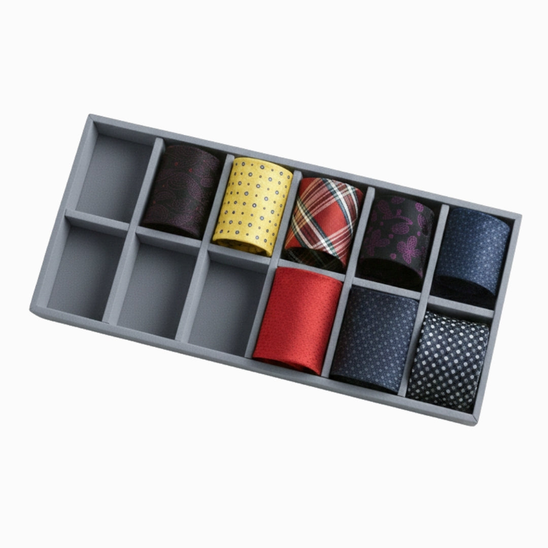 12 Slot Tie Tray for Ties, Scarves & Belts