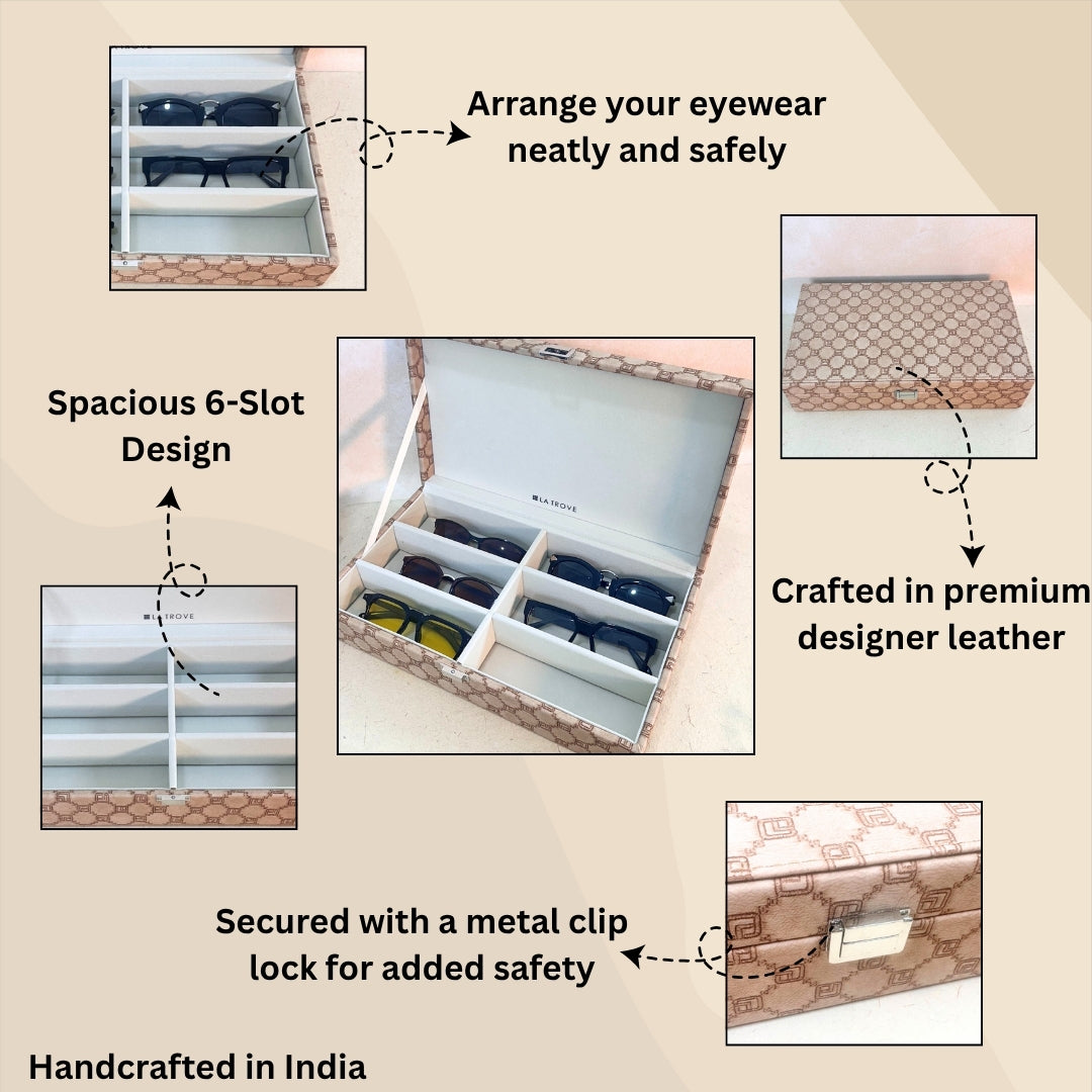 Designer 6 Slot Sunglass Box