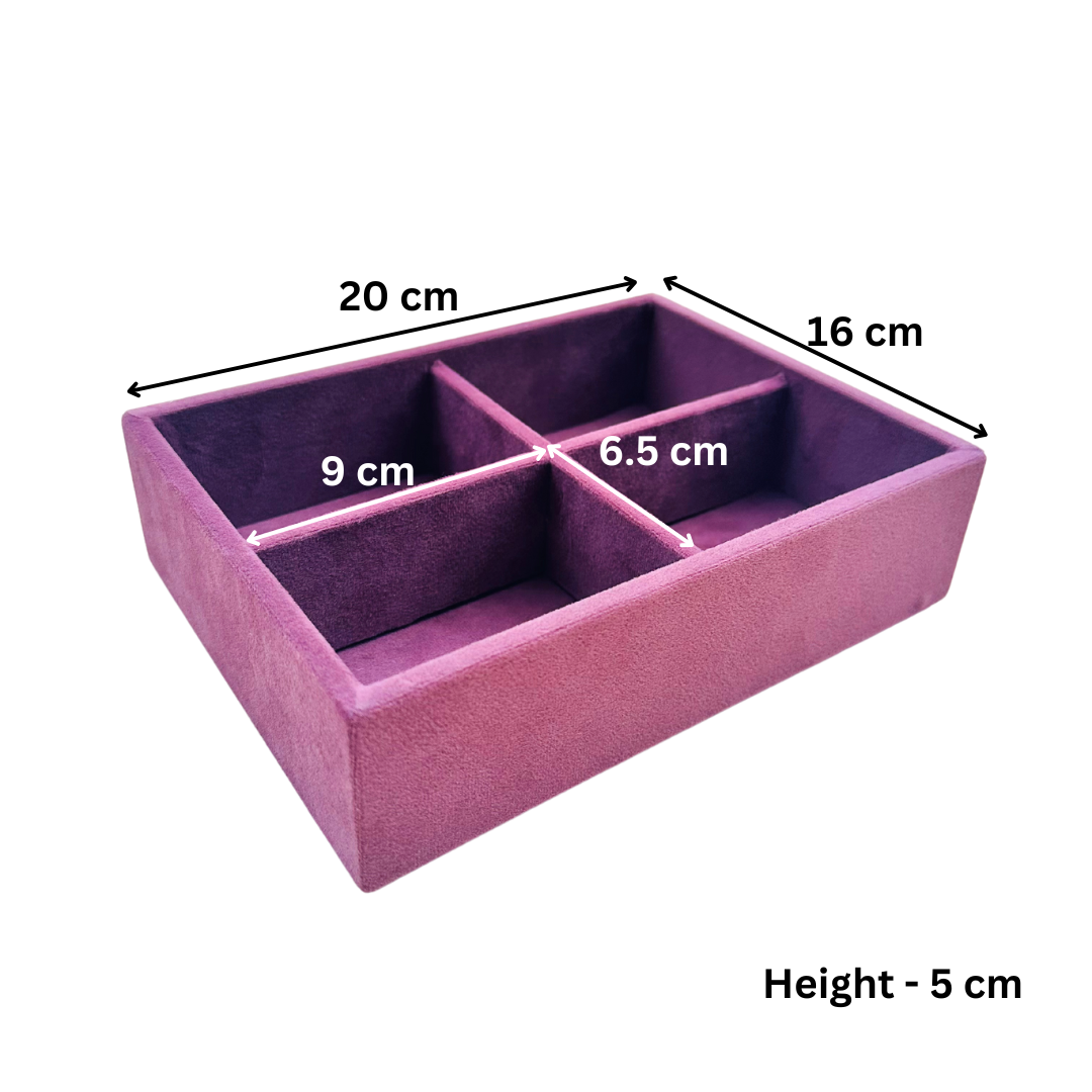 4 Slot Tie & Pocket Square Tray