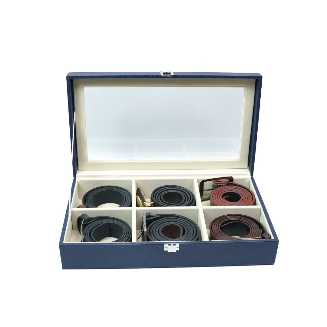 TBT Belt Organiser Box With Glass Top