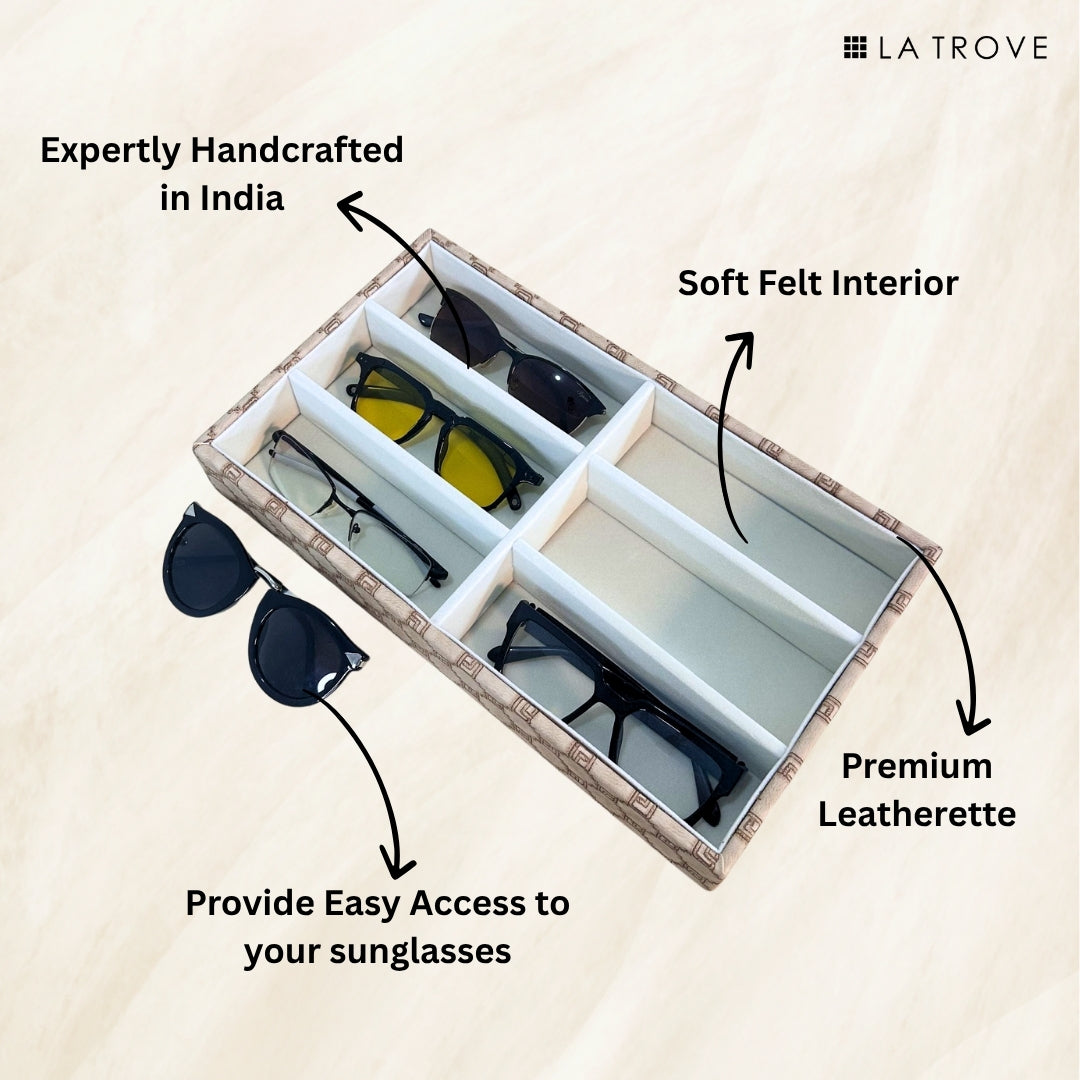 Designer 6 Slot Sunglass Organiser Tray