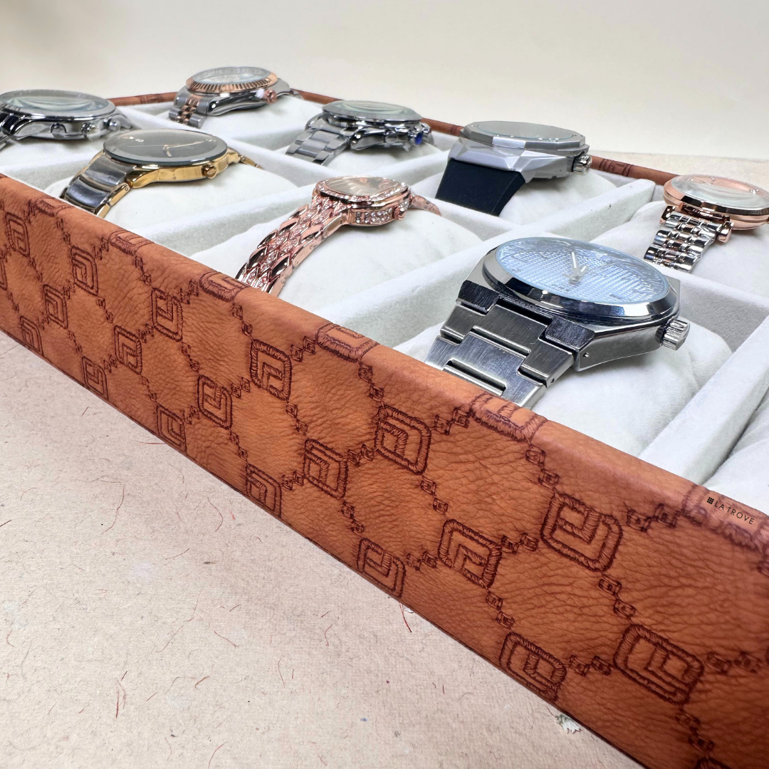 Designer 10-Slot Watch Tray