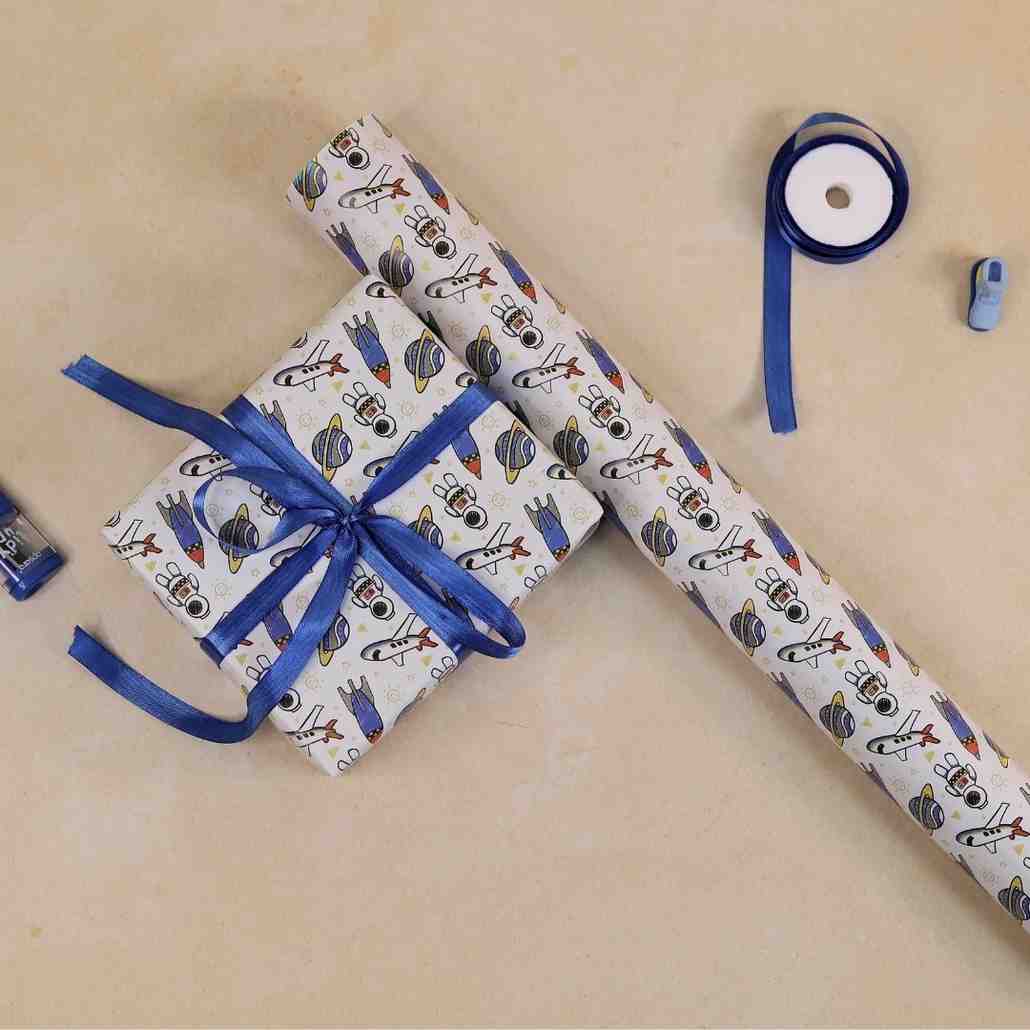 Space-Themed Packing Paper