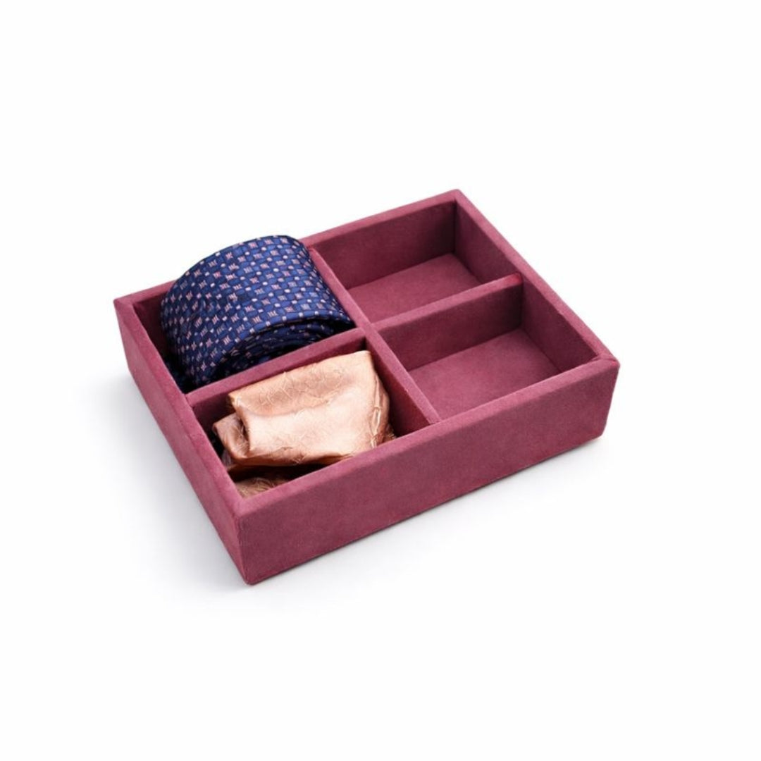 4 Slot Tie & Pocket Square Tray