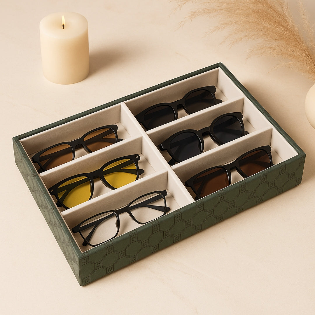 Designer 6 Slot Sunglass Organiser Tray