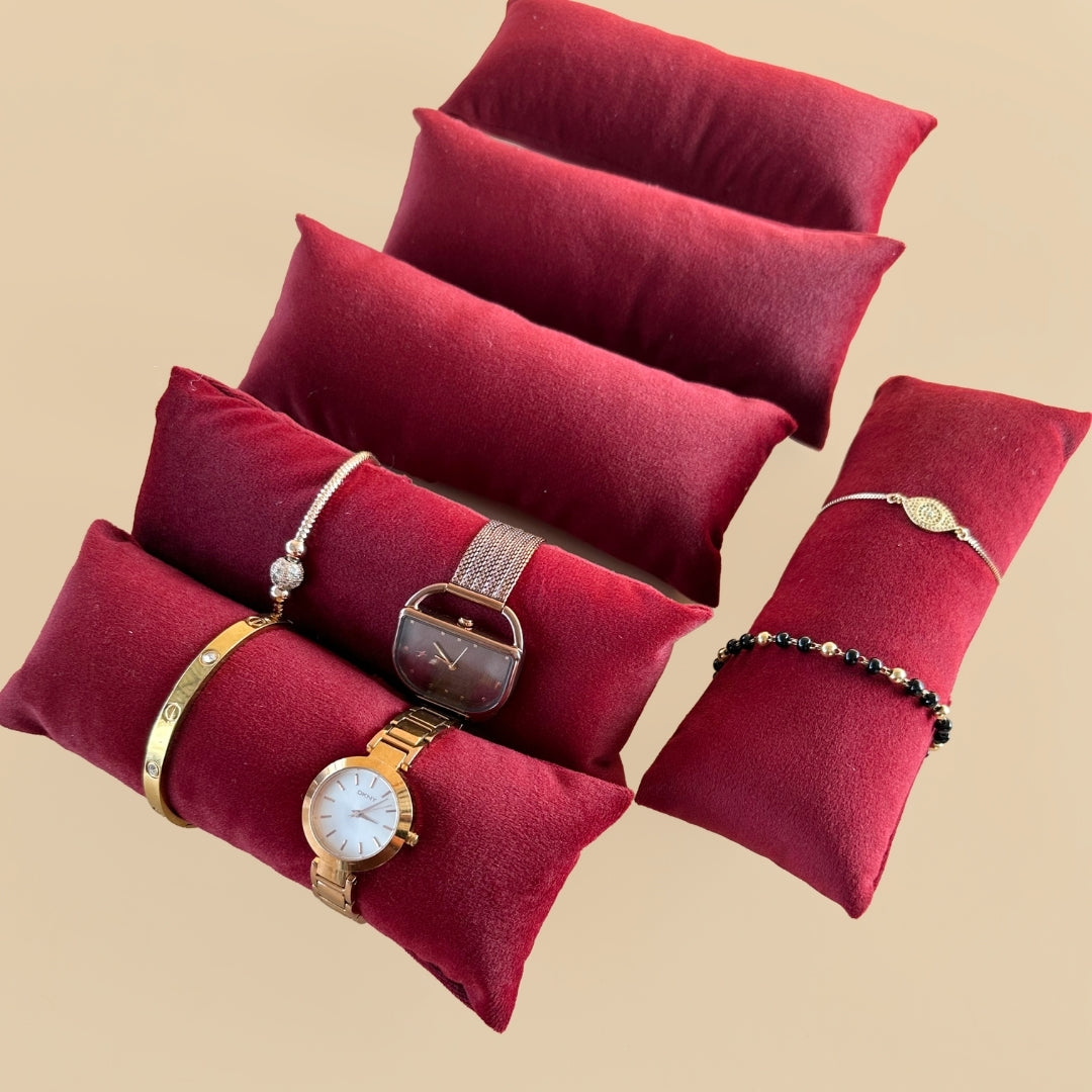 Long Velvet Pillows for Watch, Sunglass & Jewellery Trays