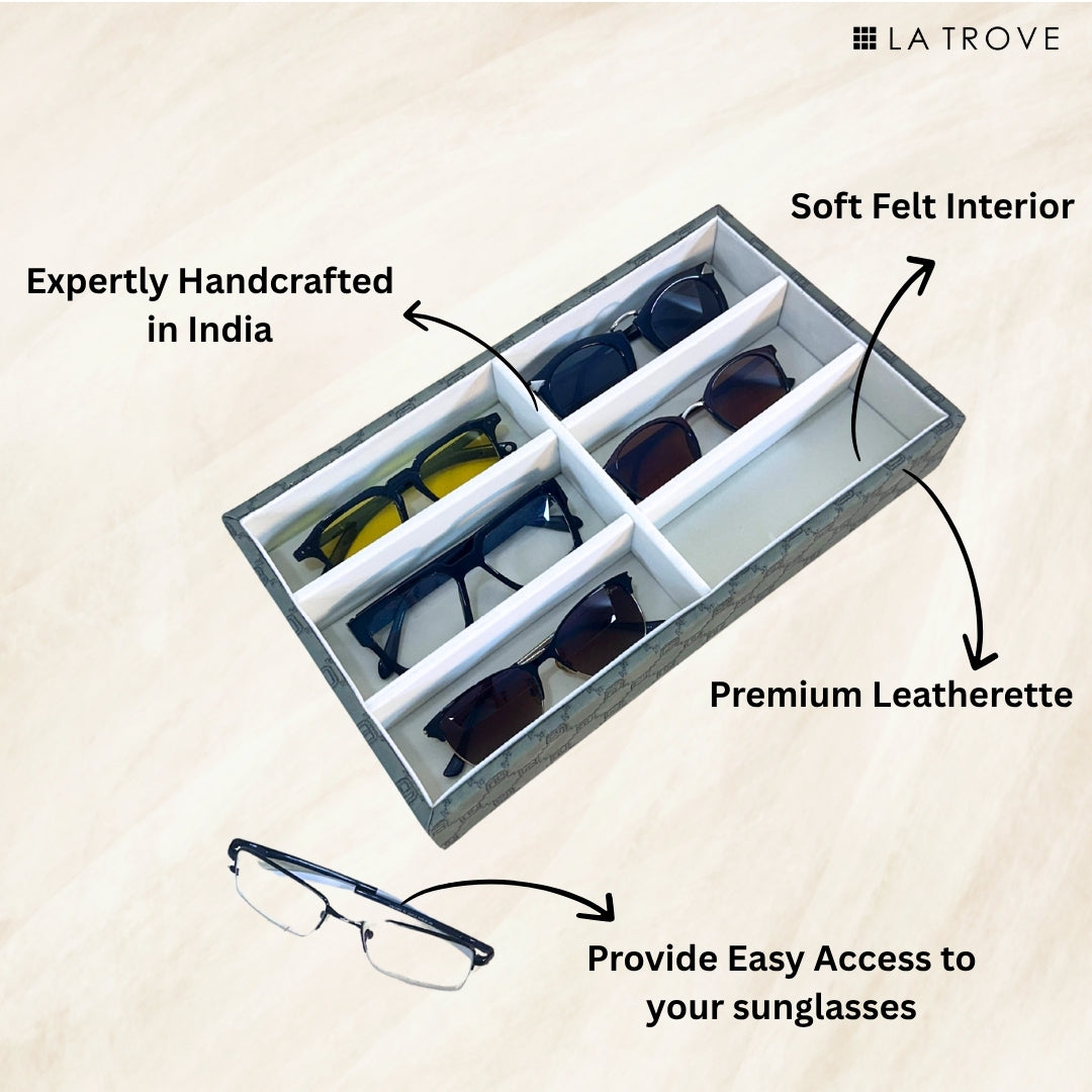 Designer 6 Slot Sunglass Organiser Tray