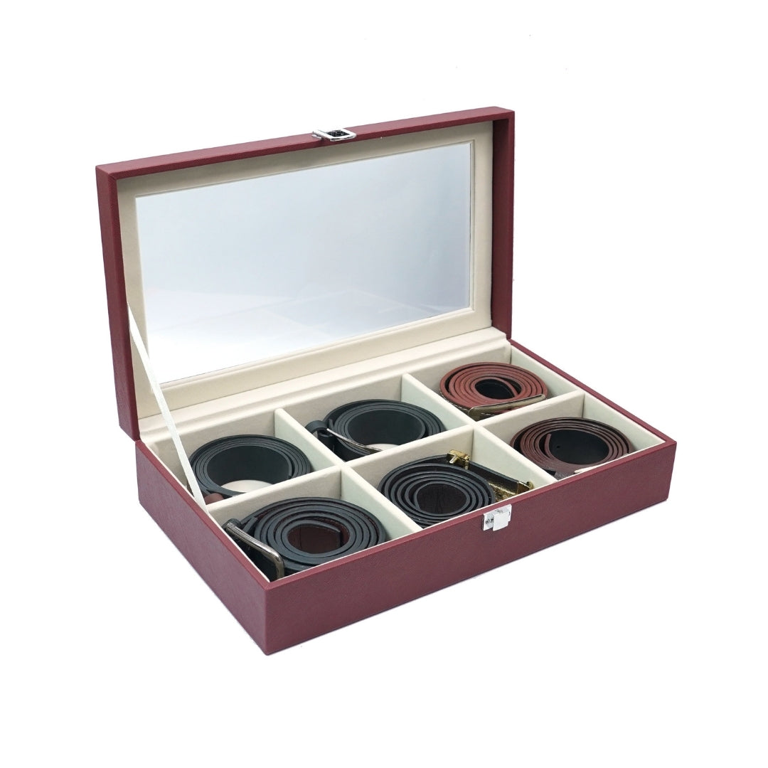 TBT Belt Organiser Box With Glass Top