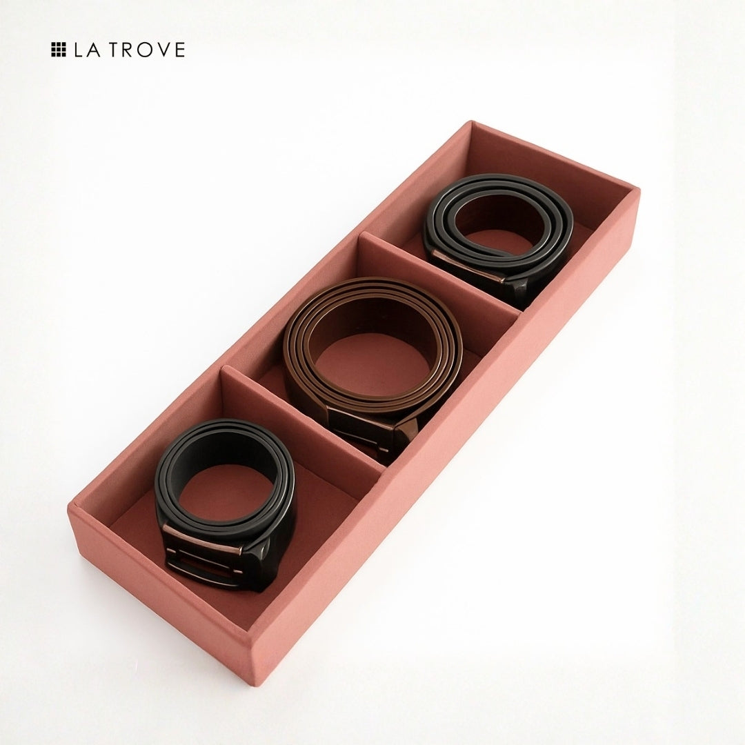 3 Slot Belt Tray for Belts & Small Accessories