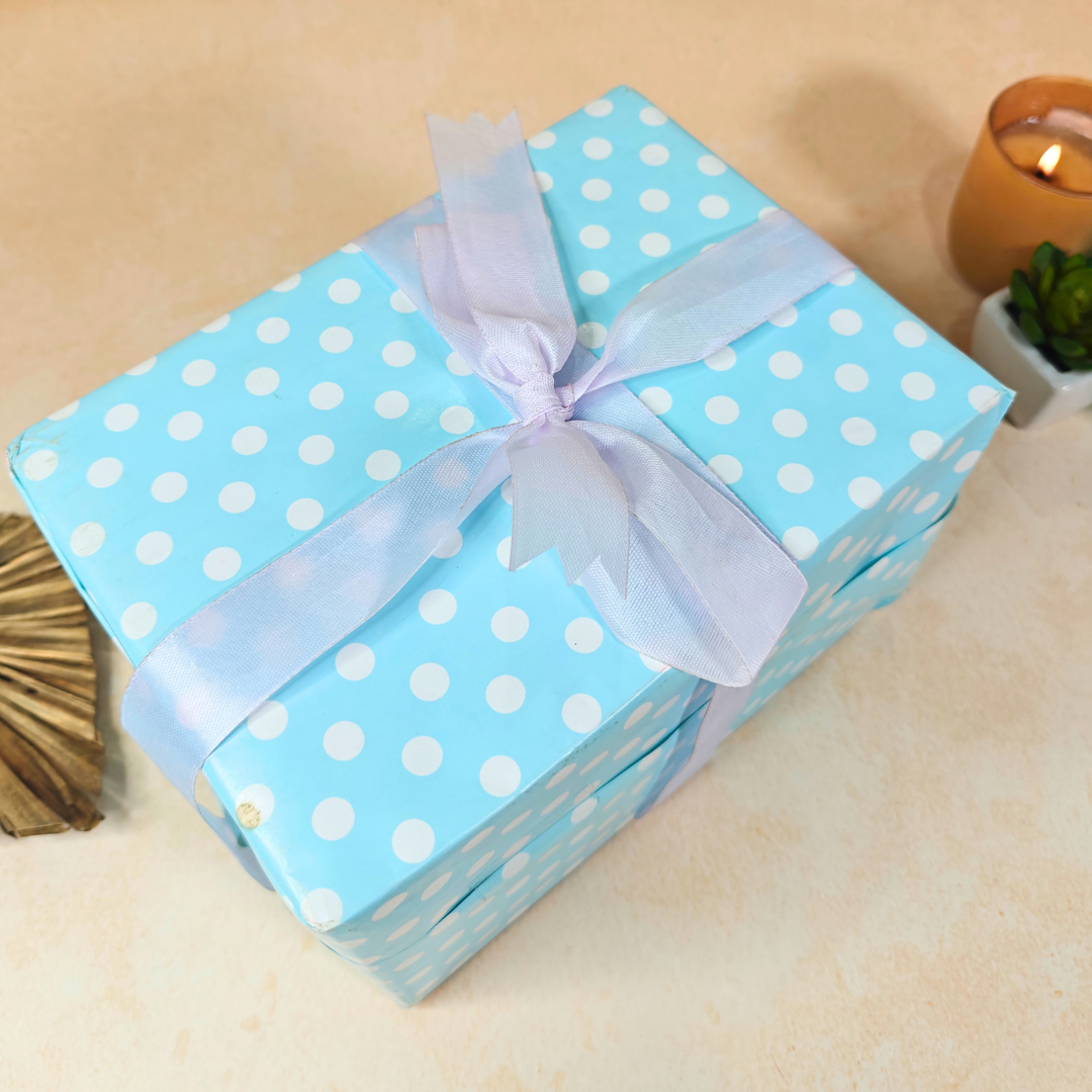 Blue Polka Dots Packing Paper