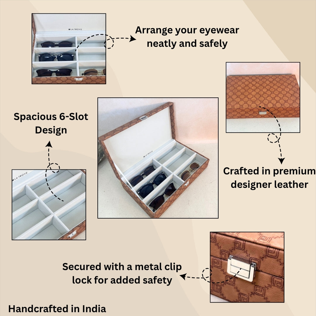 Designer 6 Slot Sunglass Box