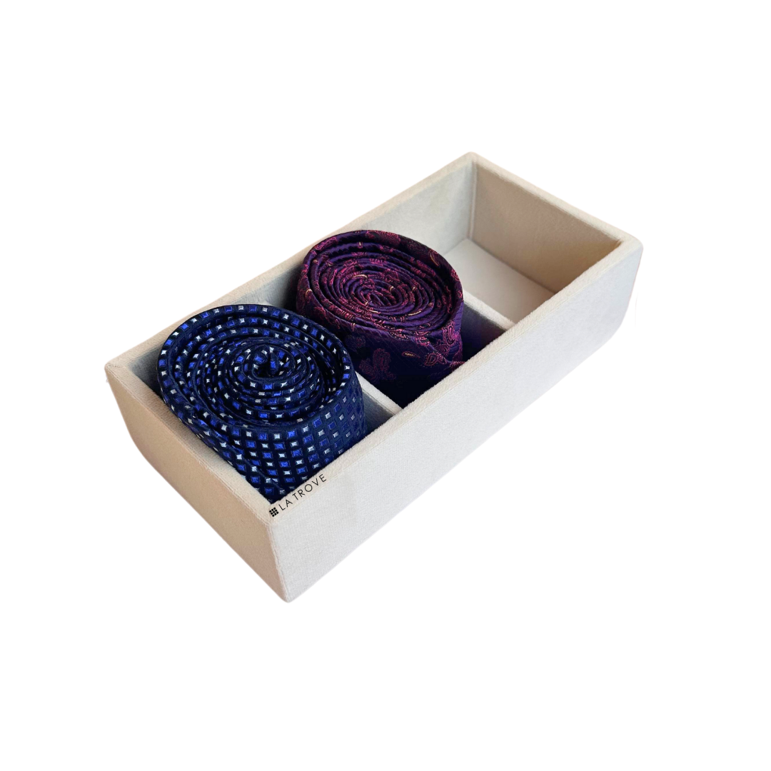3 Slot Mini Tie & Pocket Square Tray (Mini)