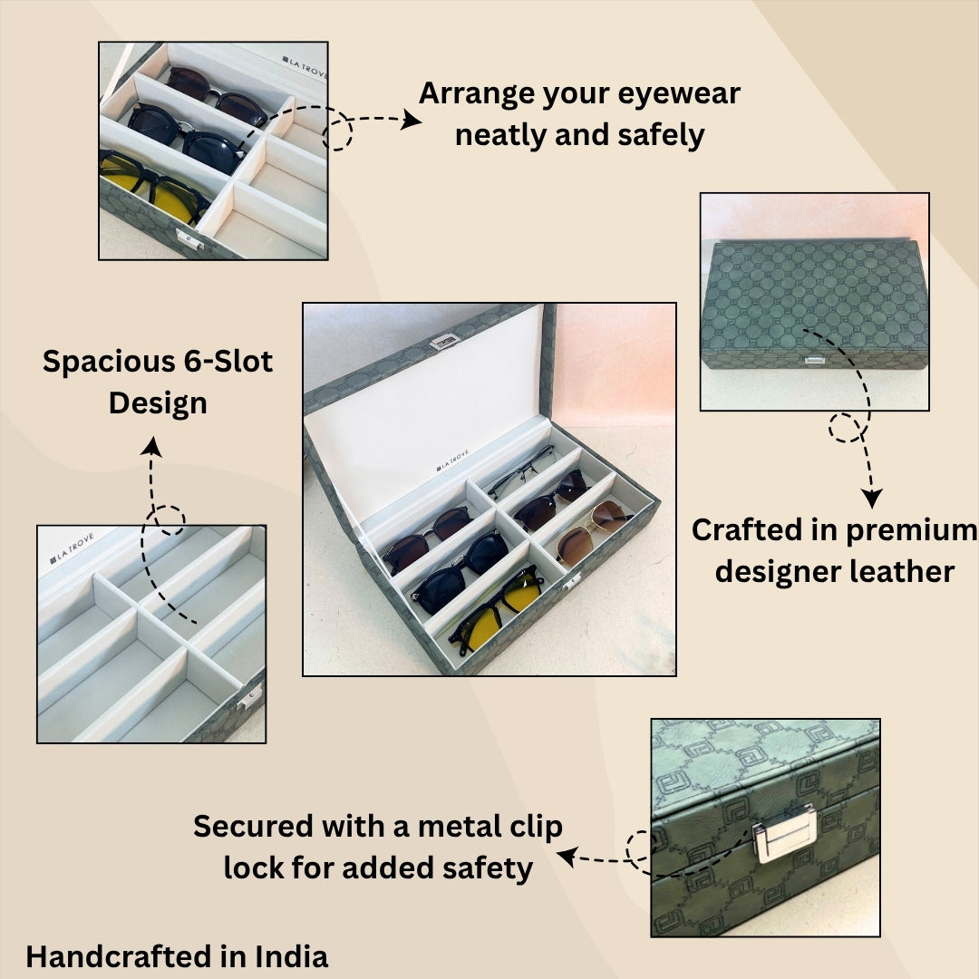 Designer 6 Slot Sunglass Box