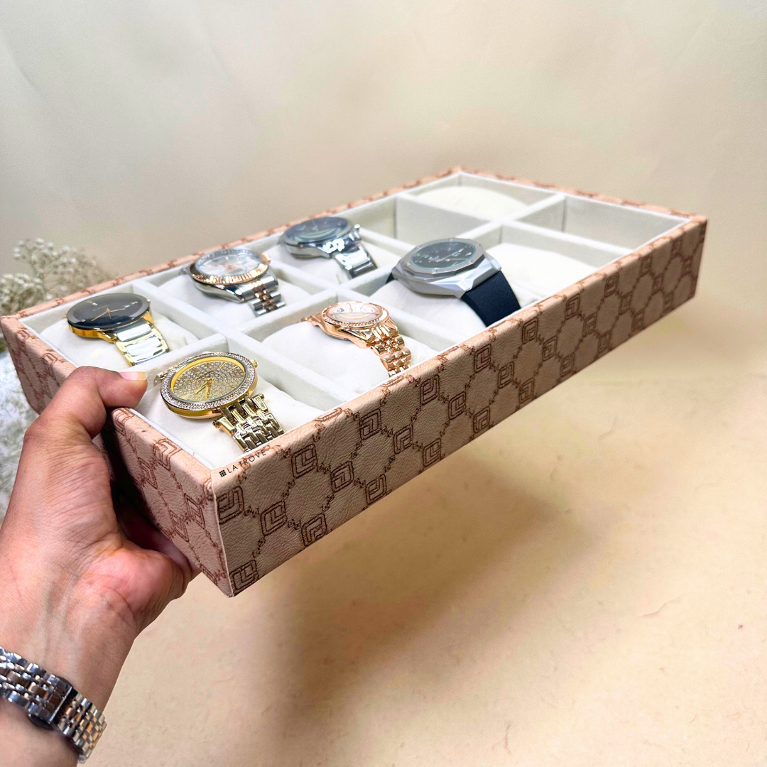 Designer 10-Slot Watch Tray