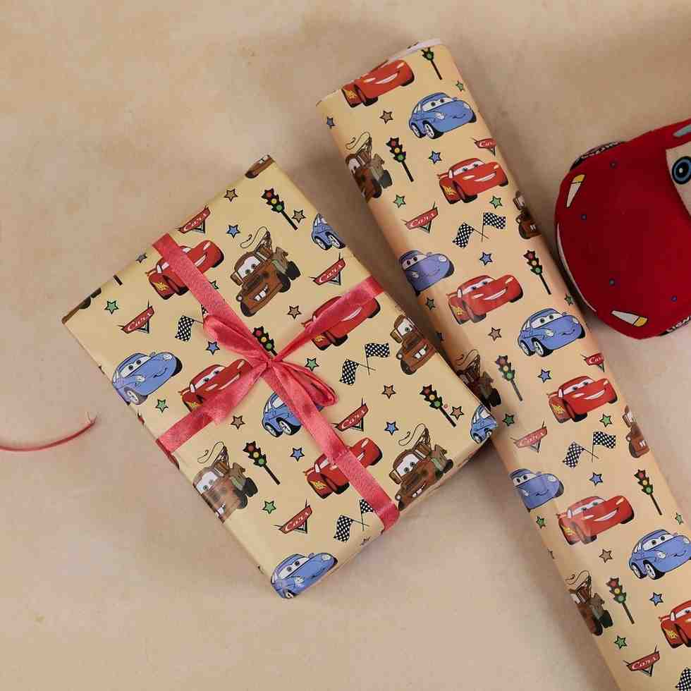 Disney Cars Gift Wrapping Paper – Kids Birthday Gift Wrap Sheet