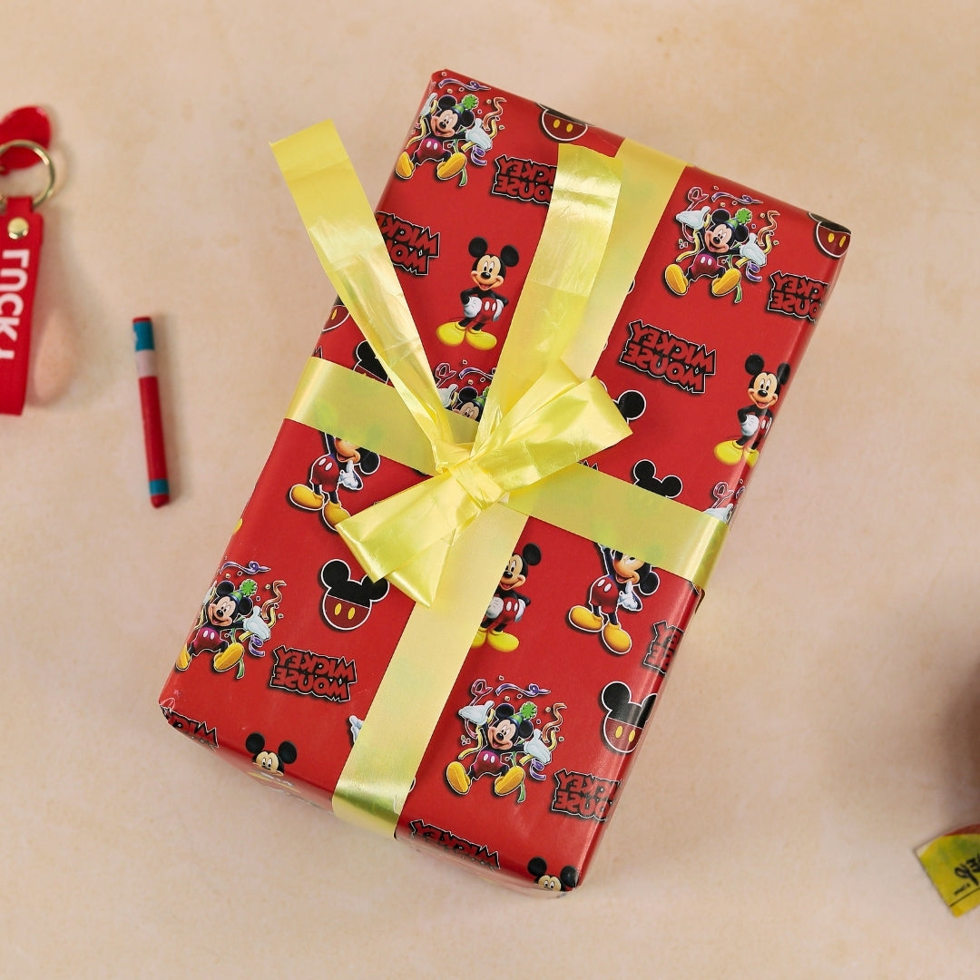 Mickey Mouse Red-Themed Gift Wrapping Paper
