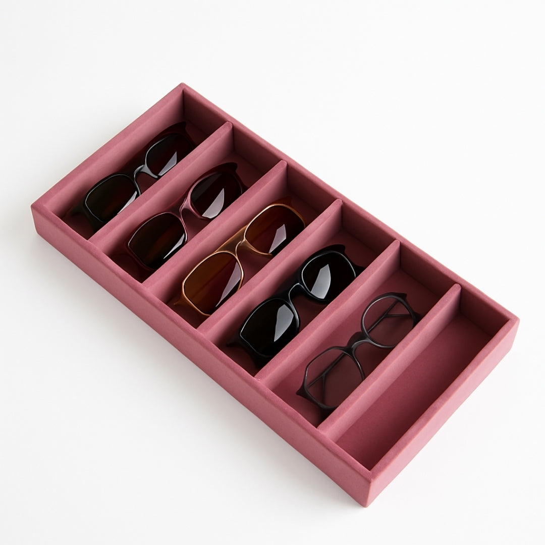 6 Slot Sunglass Tray for Sunglasses & Eyewear