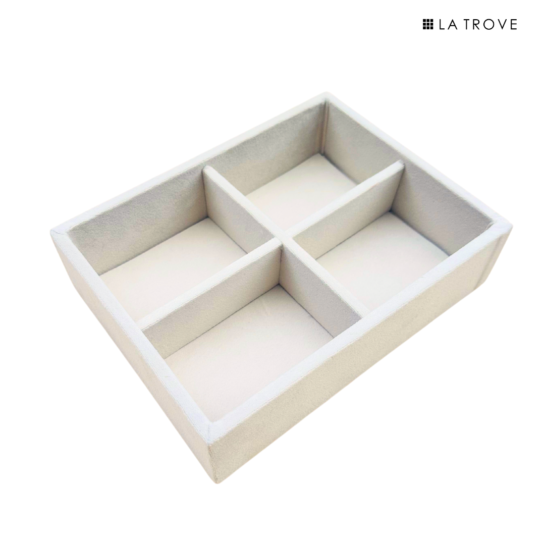 4 Slot Tie & Pocket Square Tray