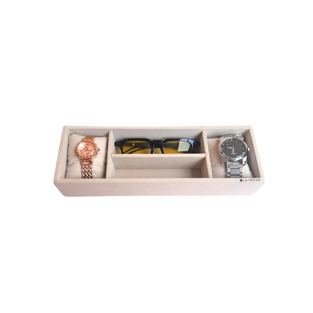 2 Slot Watch & Sunglass Organiser Tray (Sleek)