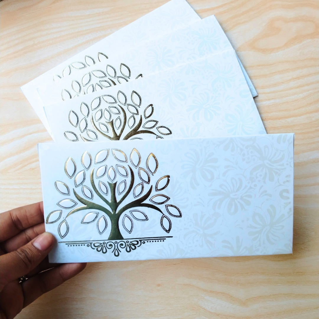 Golden Tree Cash Envelopes – Festive Gifting Design.
