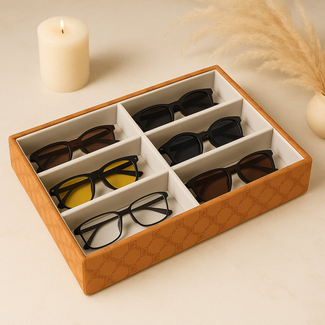 Designer 6 Slot Sunglass Organiser Tray