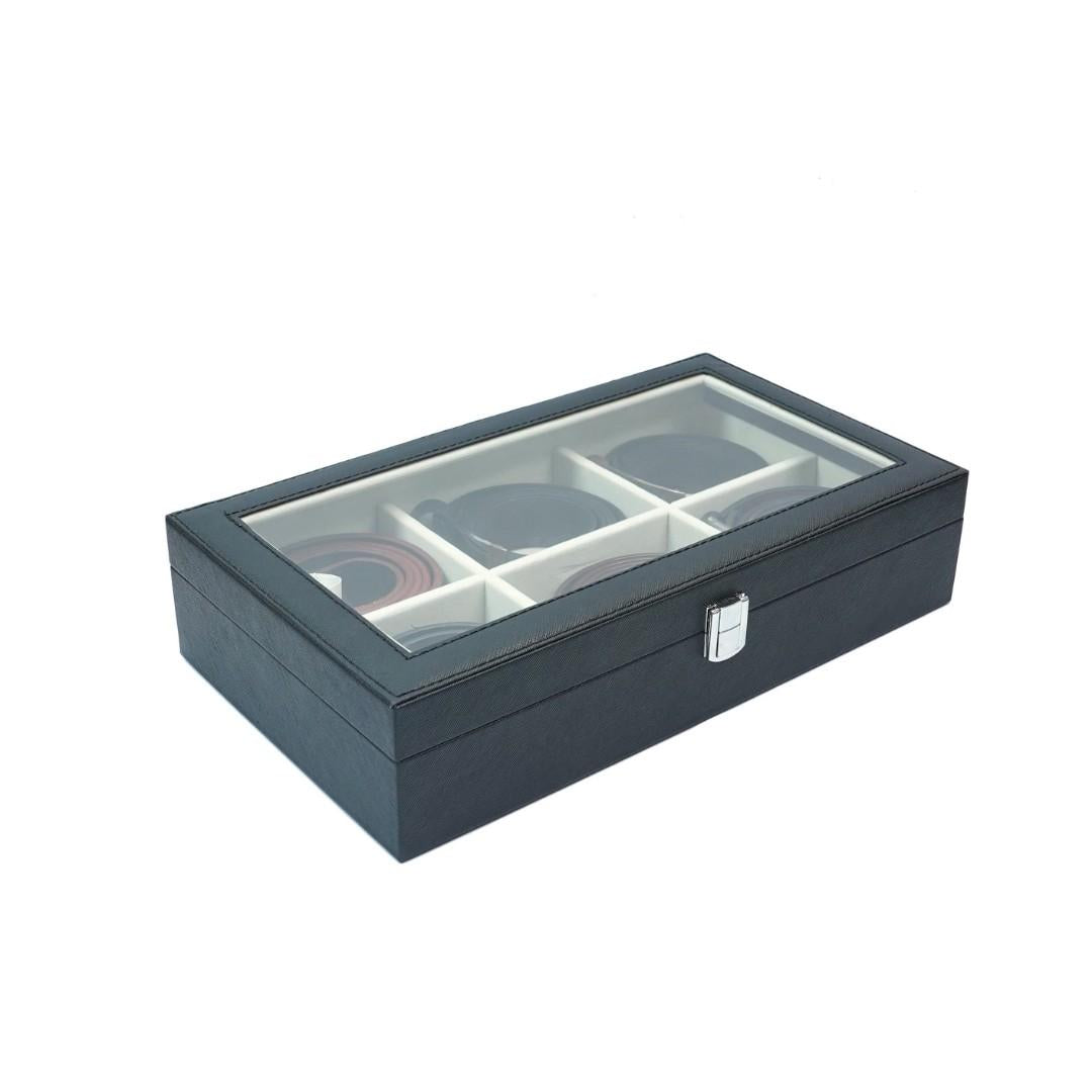 TBT Belt Organiser Box With Glass Top