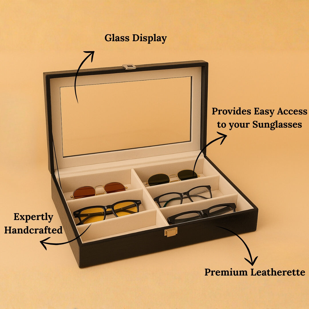 6 Slot Sunglass Glass Top
