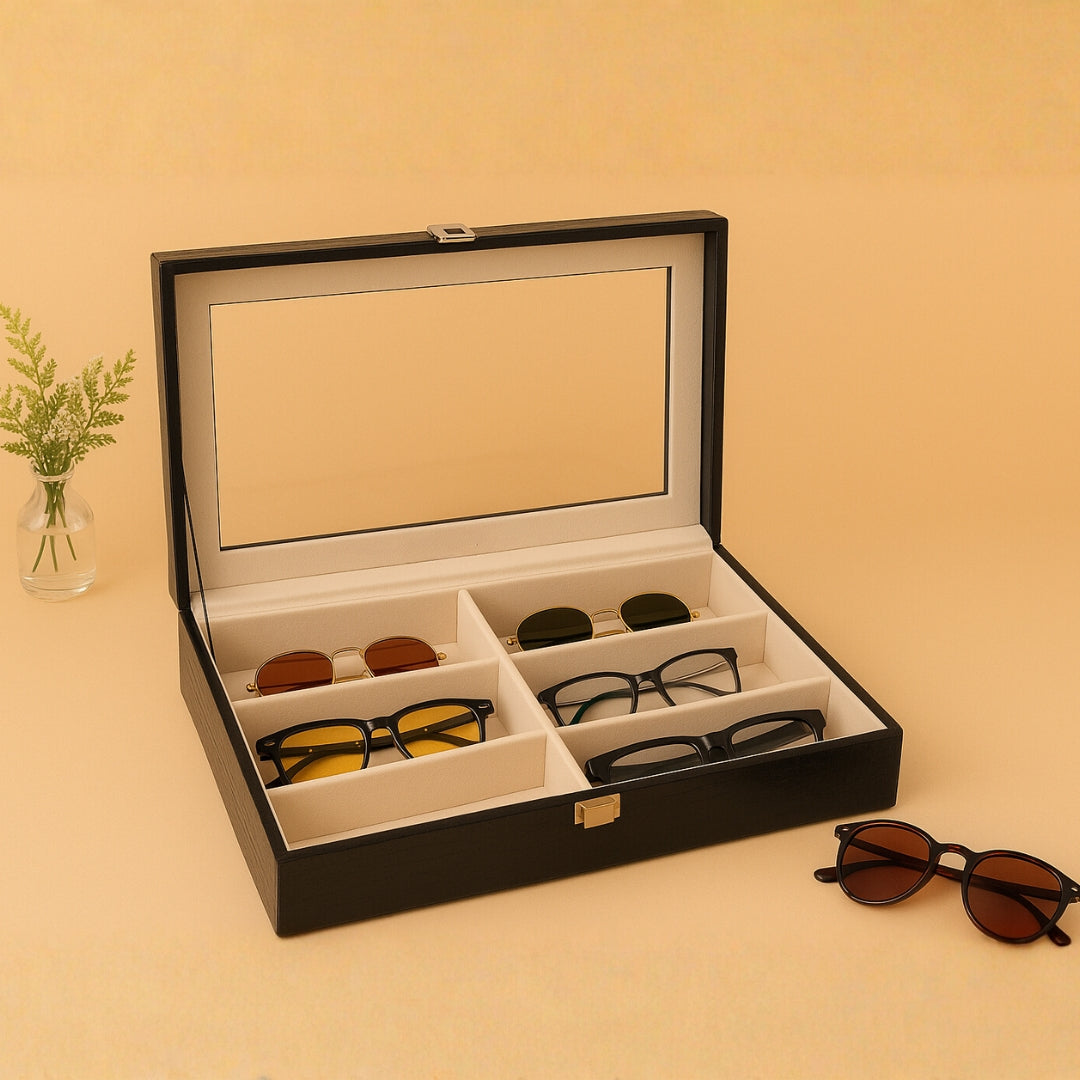 6 Slot Sunglass Glass Top