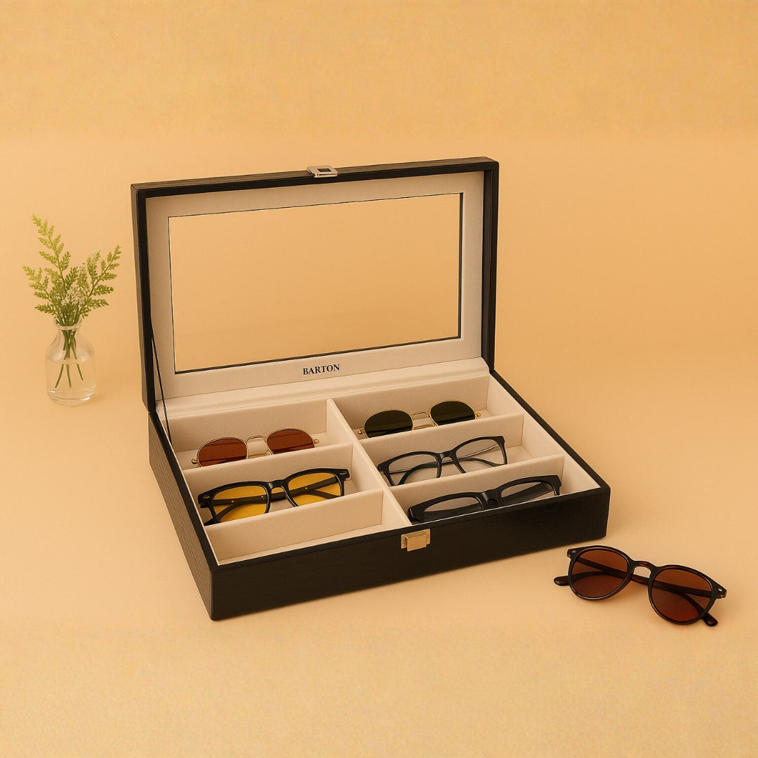 6 Slot Sunglass Glass Top