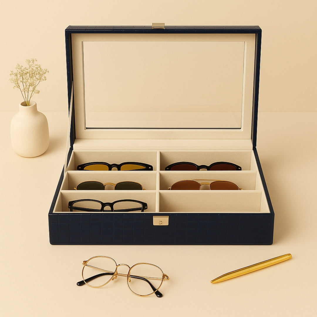 6 Slot Sunglass Glass Top