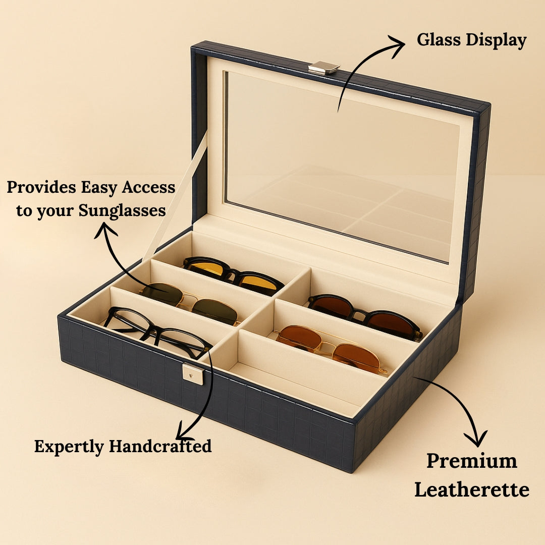 6 Slot Sunglass Glass Top