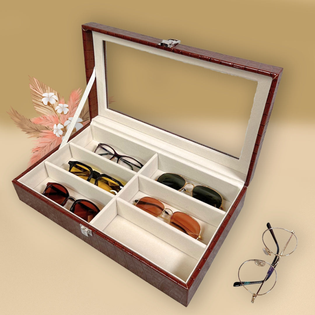 6 Slot Sunglass Glass Top