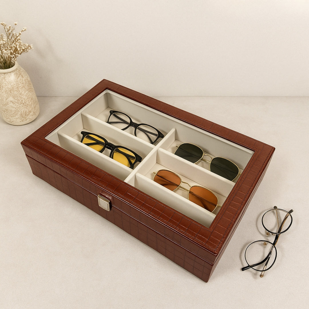 6 Slot Sunglass Glass Top