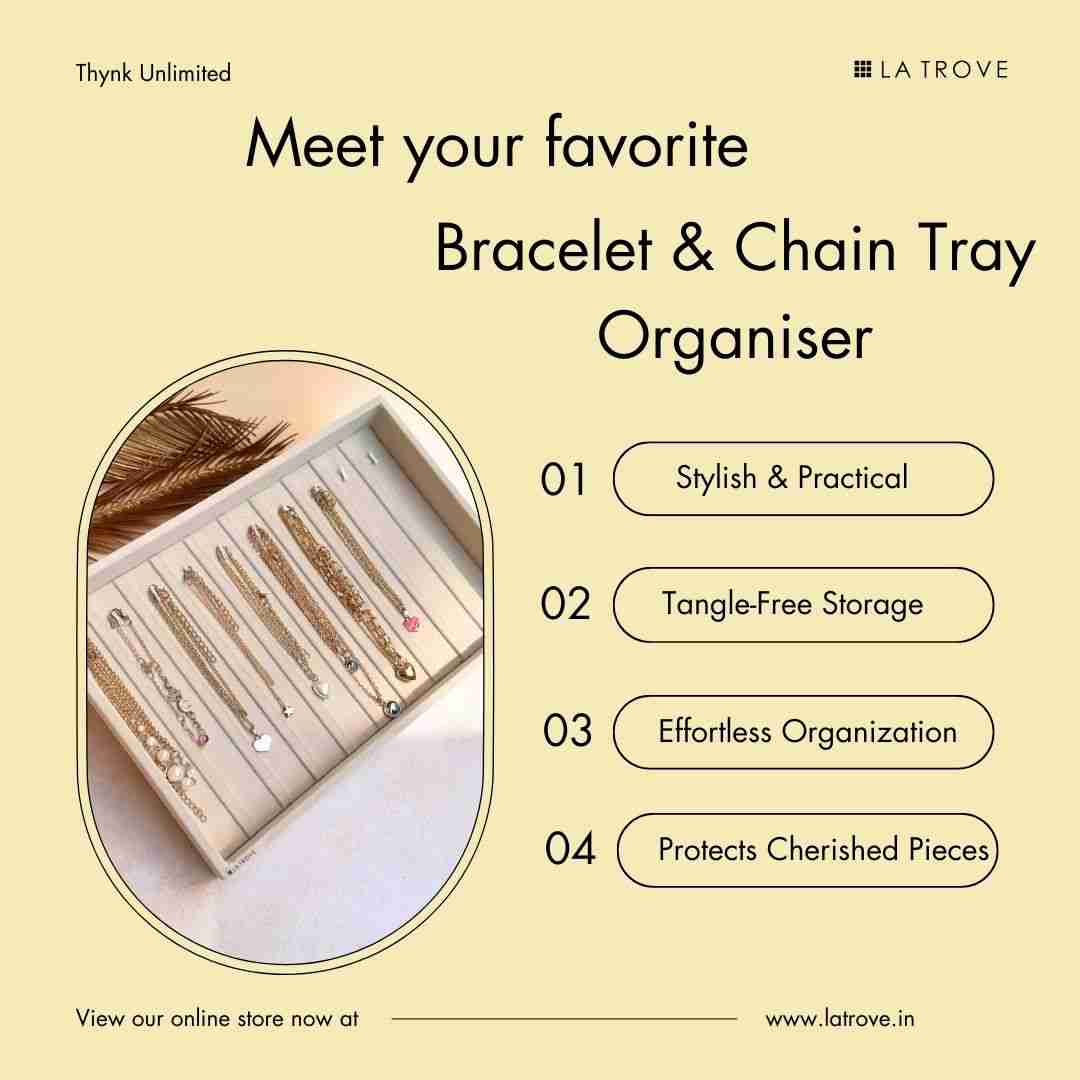 Bracelet & Chain Jewellery Tray Organiser