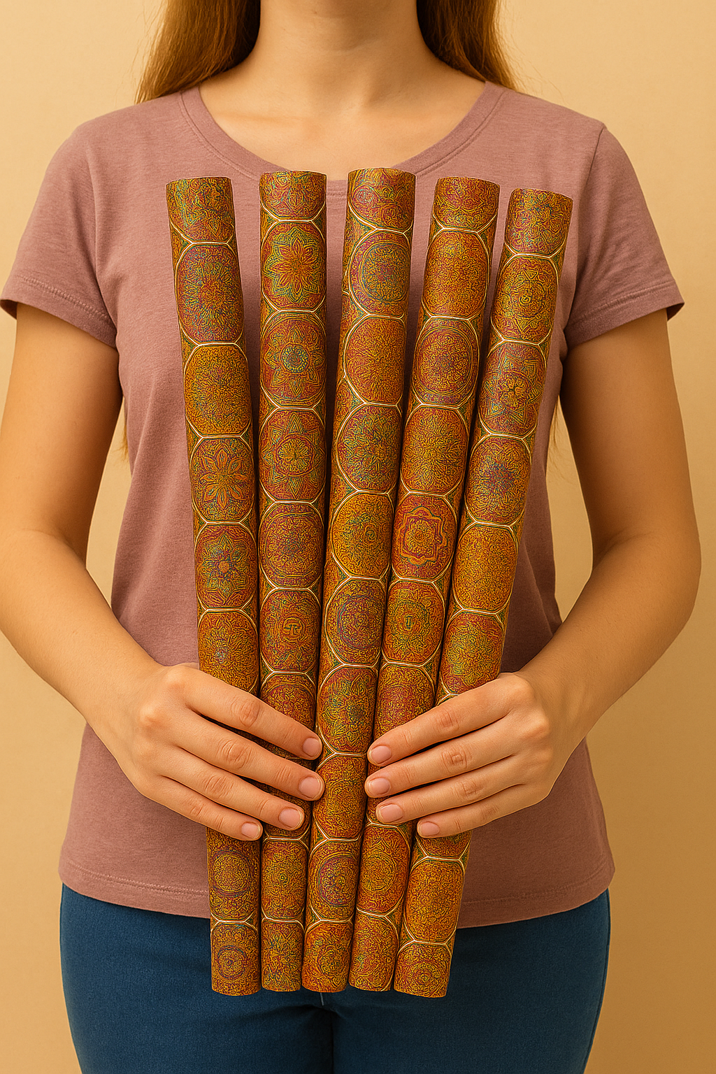 Vibrant Hexa Packing Paper