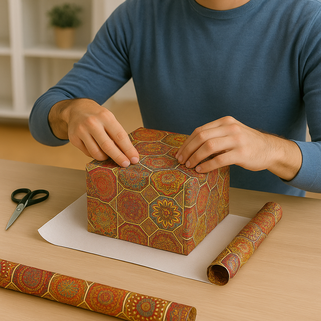 Vibrant Hexa Packing Paper