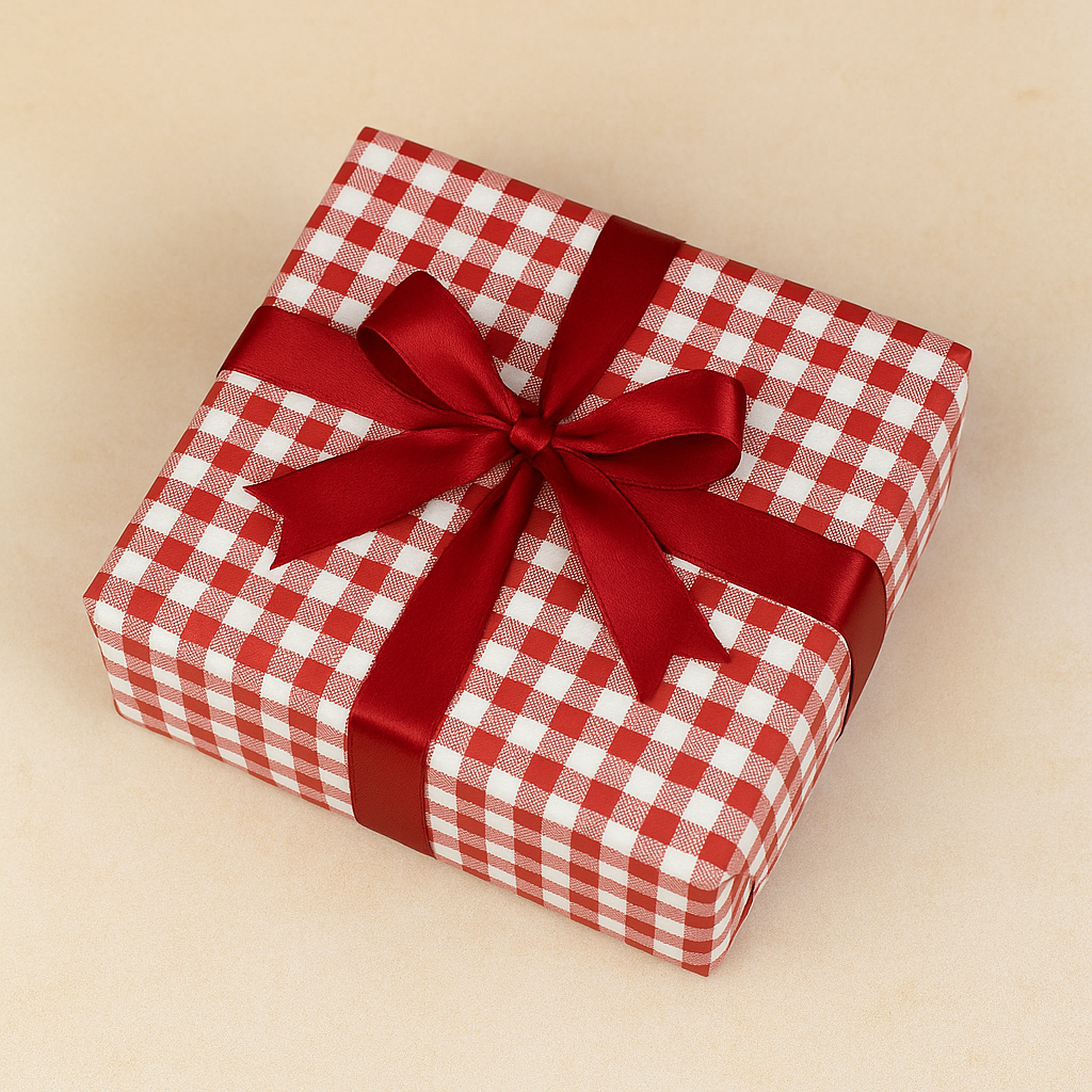 Red Check Dual Packing Paper