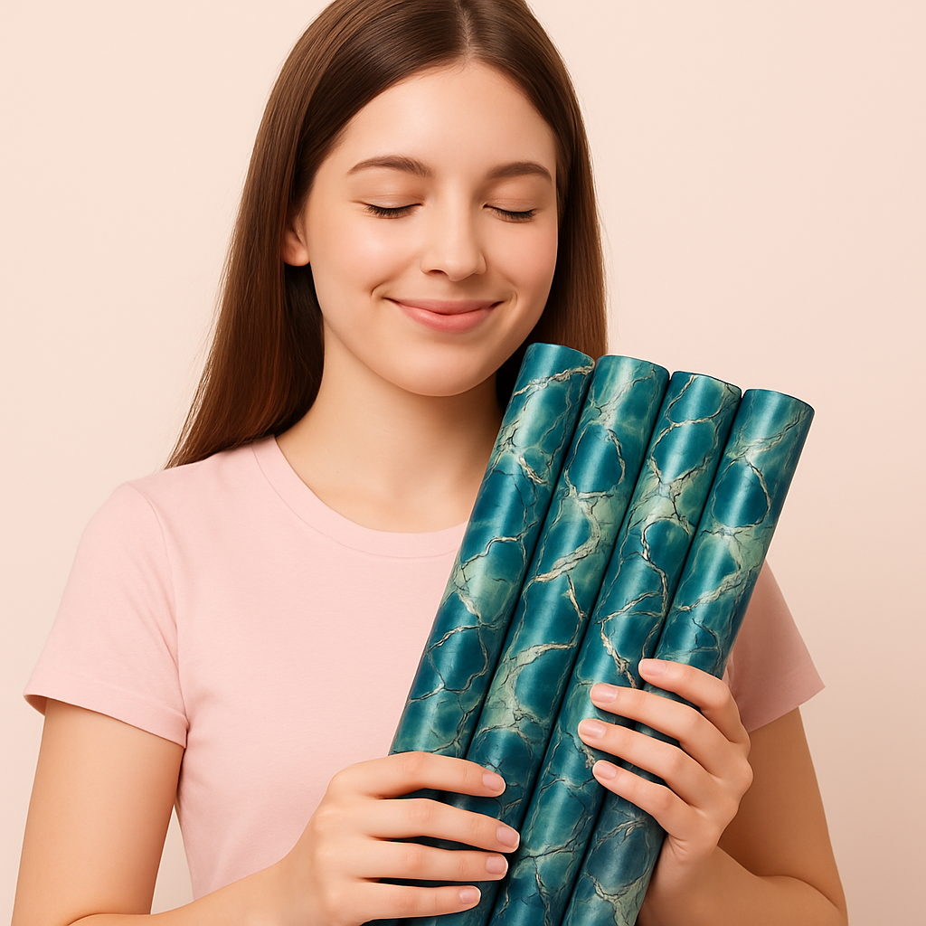 Green Marble Packing Paper