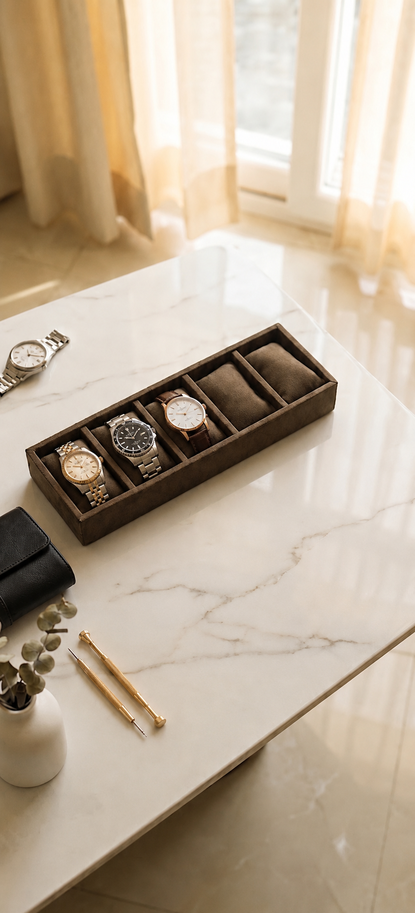 5 Slot Watch Tray (Sleek)