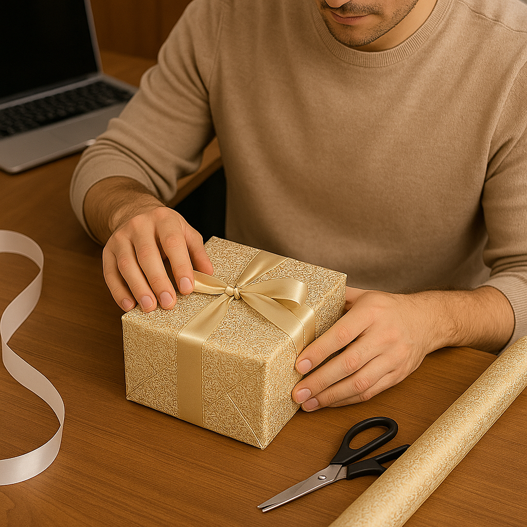 Pink Gold Packing Paper