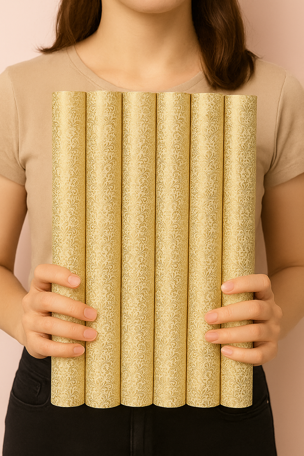 Pink Gold Packing Paper