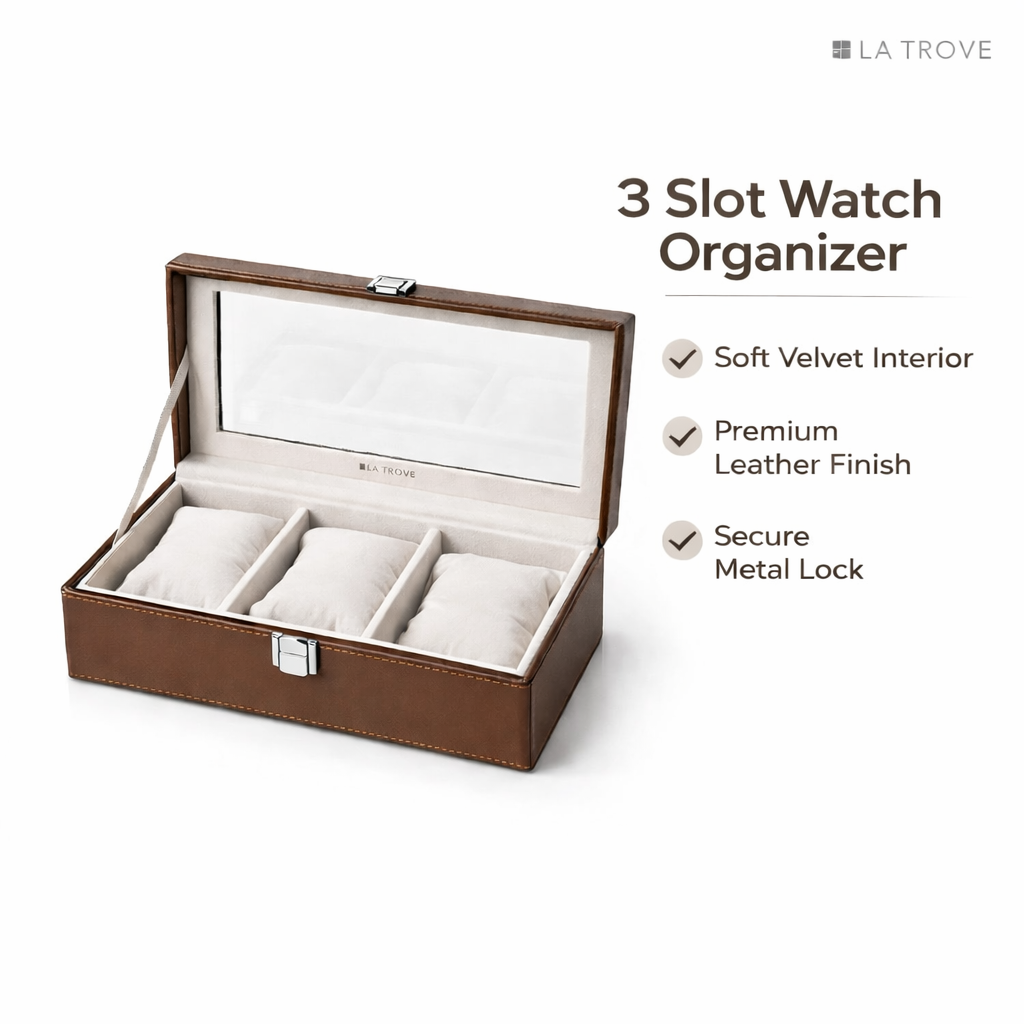 TBT 3 Slot Watch Box Organizer
