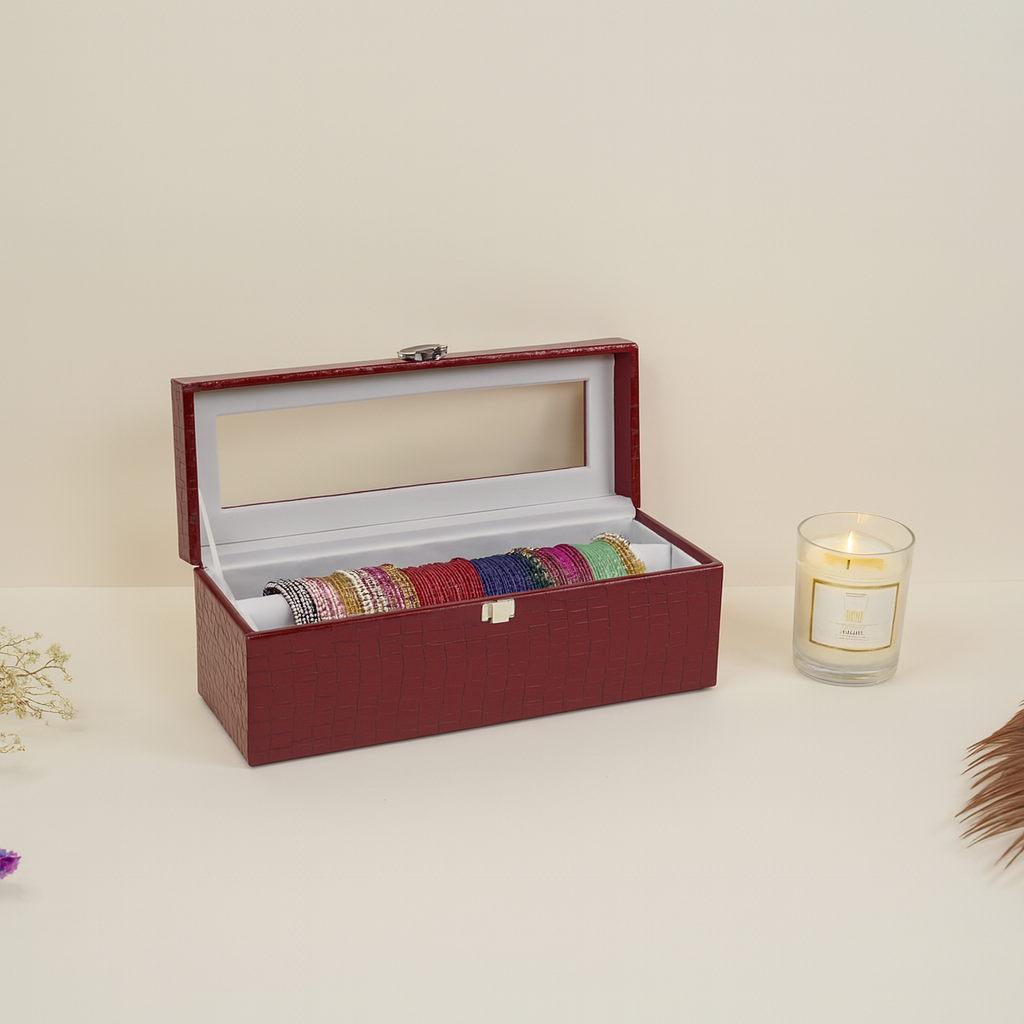Bangle Box (Single Rod with Glass Top)