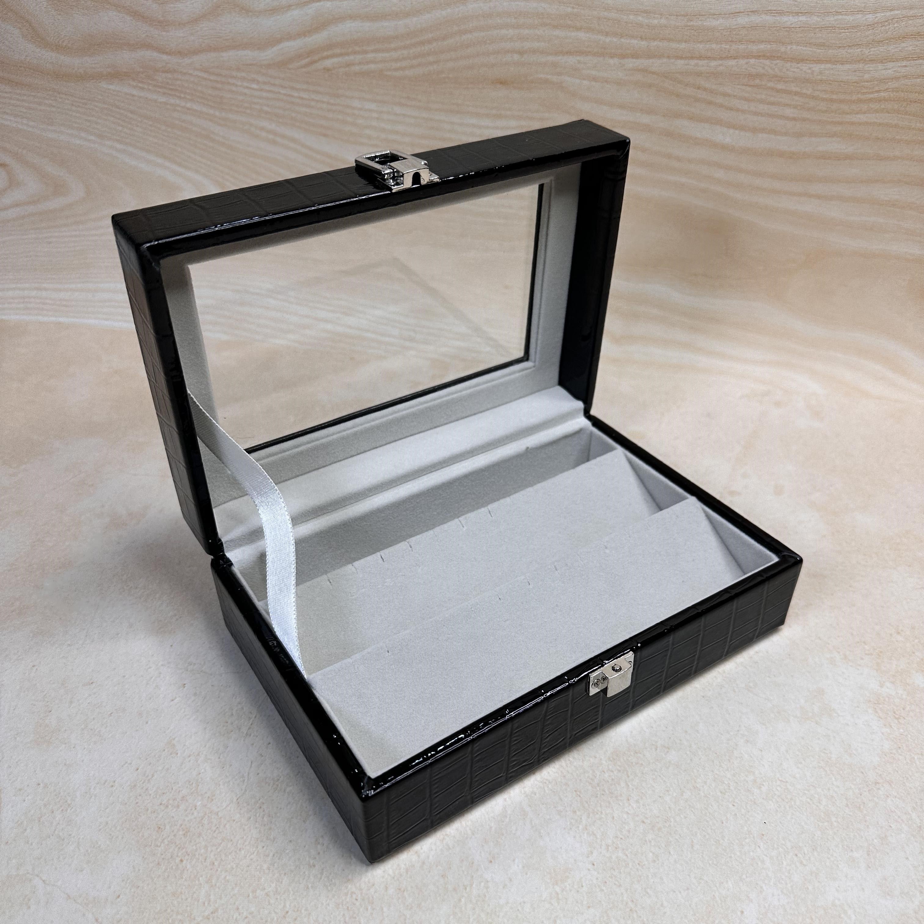 Earring Organiser Box With Glass Top