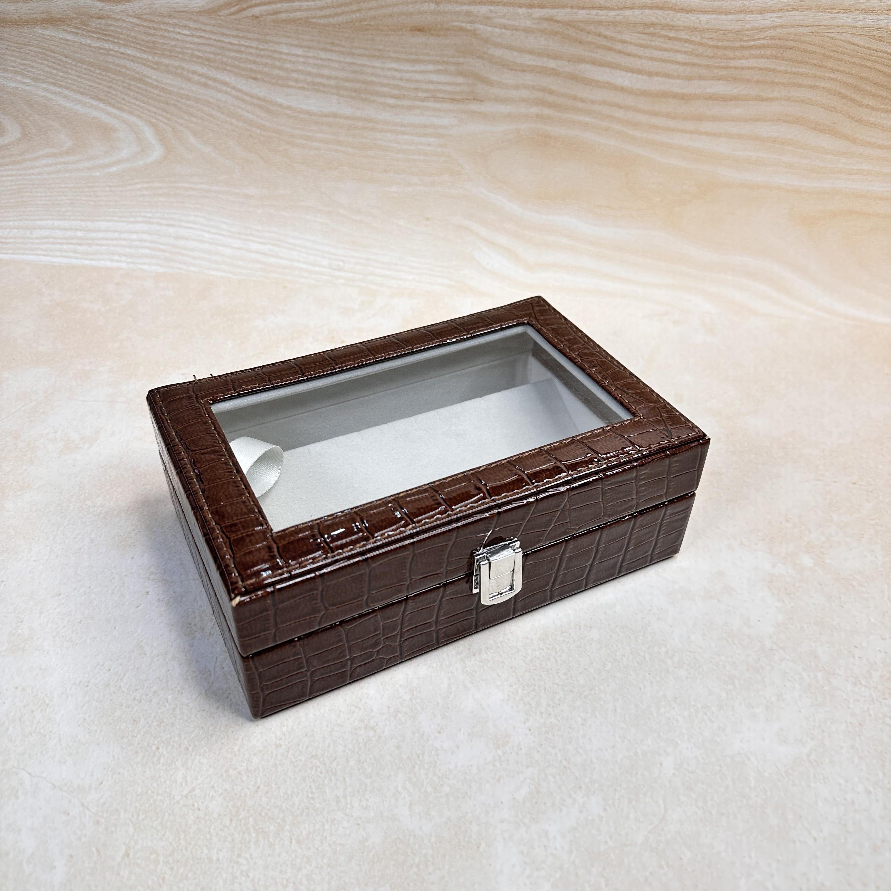 Earring Organiser Box With Glass Top