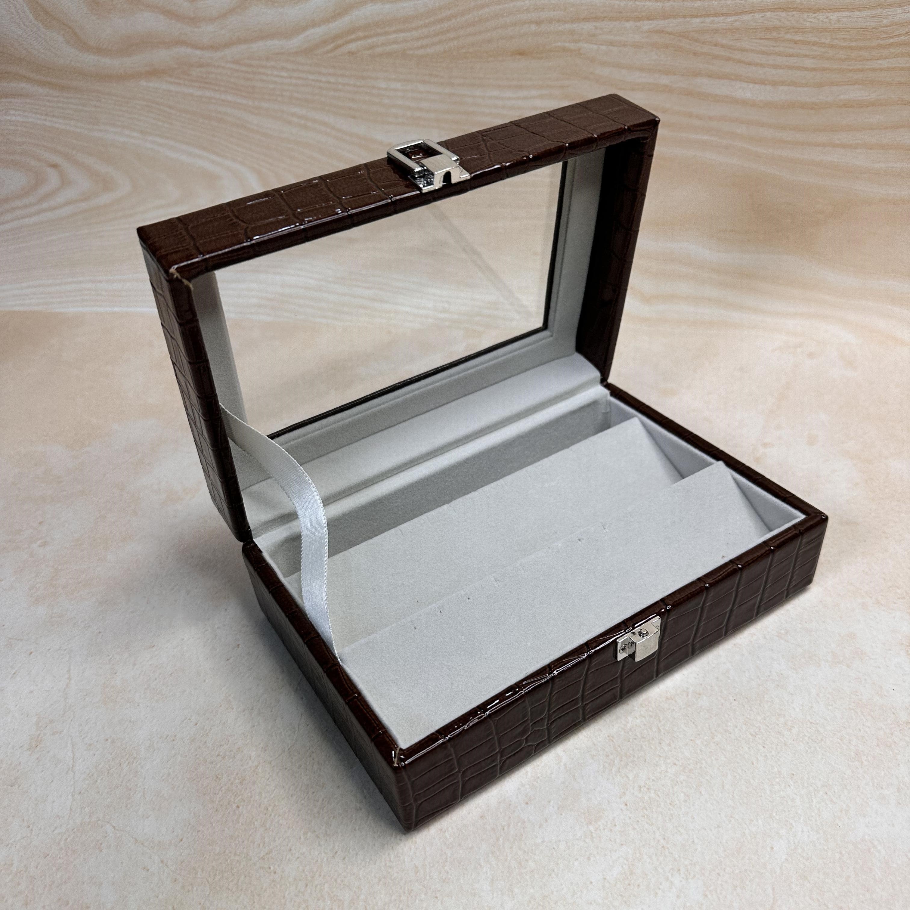 Earring Organiser Box With Glass Top