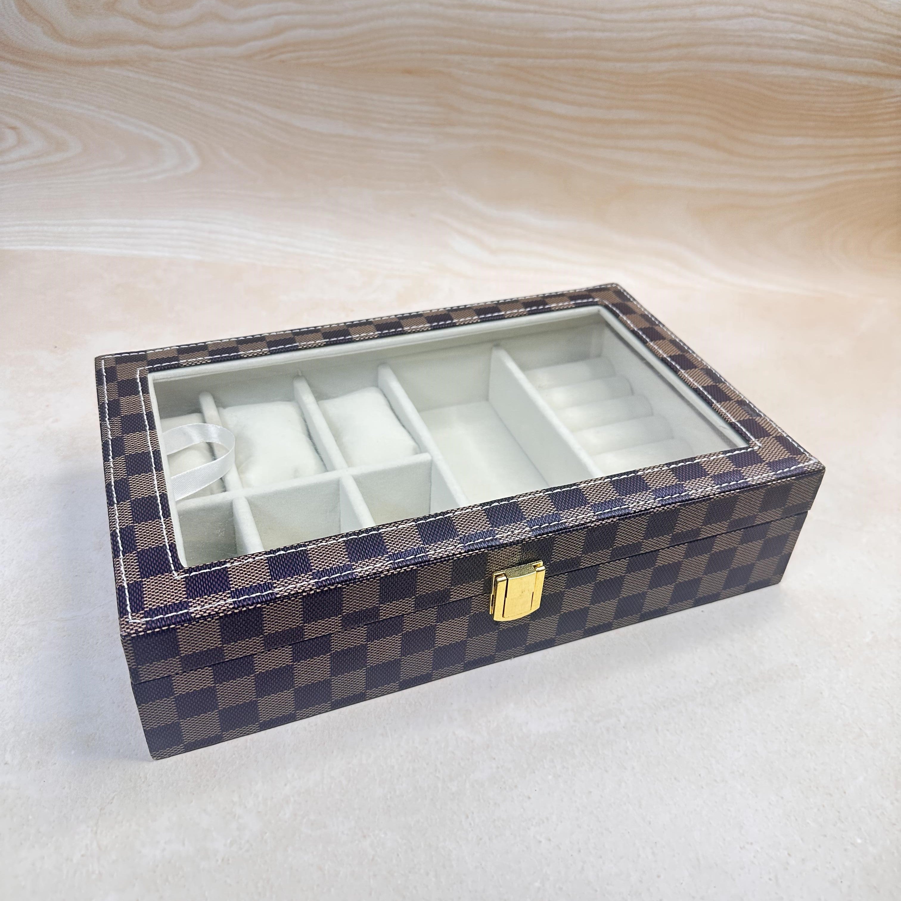 Jewellery Organiser Box With Glass Top