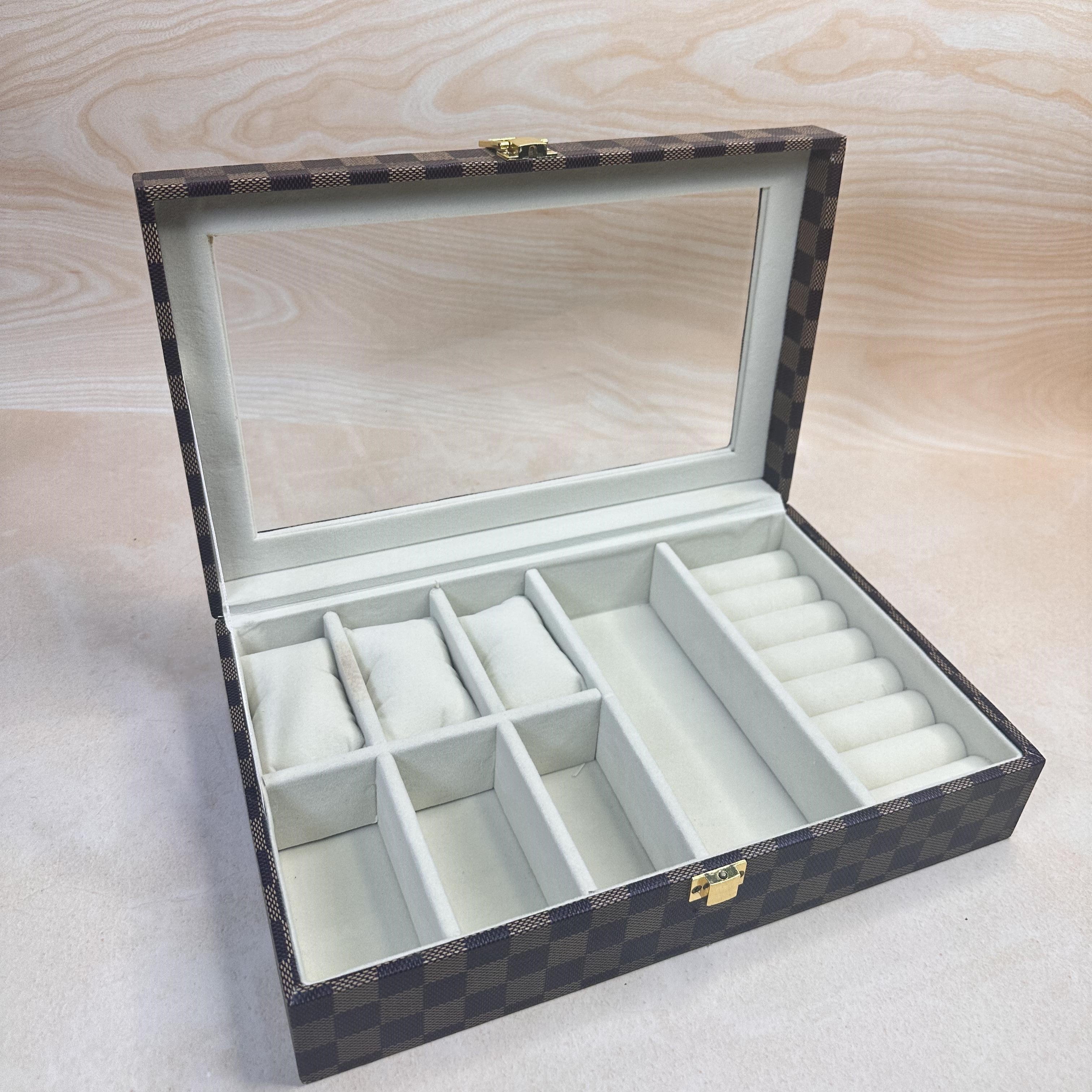 Jewellery Organiser Box With Glass Top
