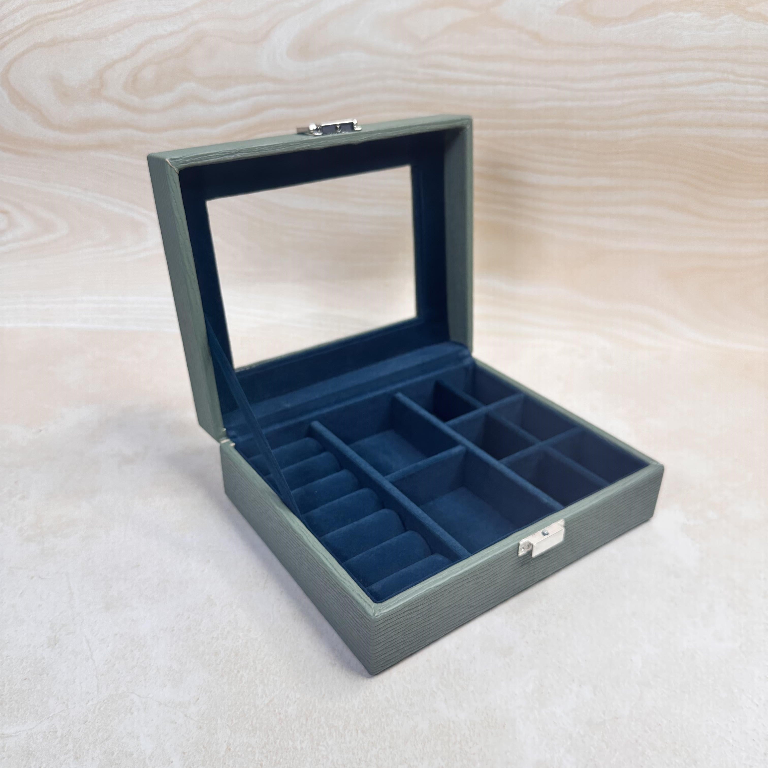 Luxury Multi-Section Jewellery Box (Glass Top)
