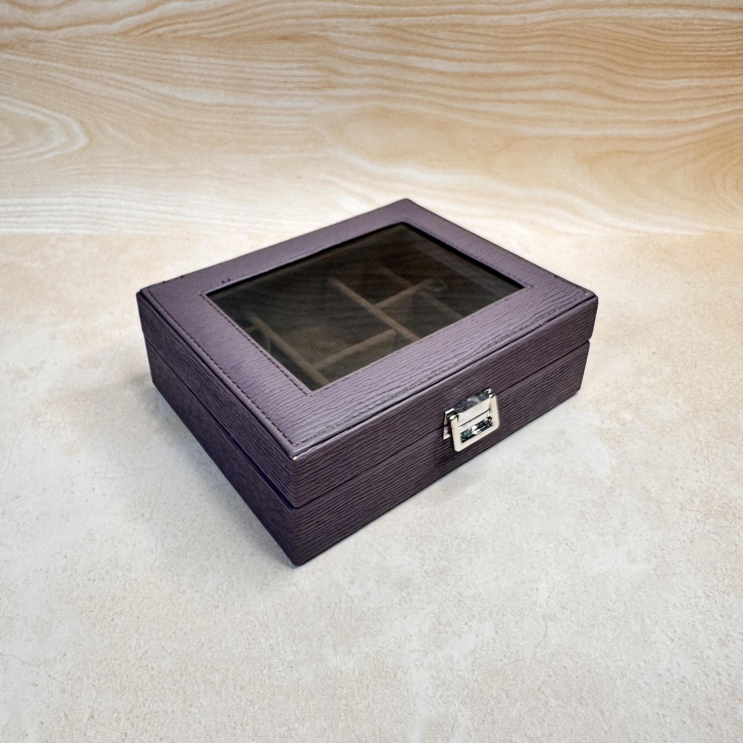 Luxury Multi-Section Jewellery Box (Glass Top)